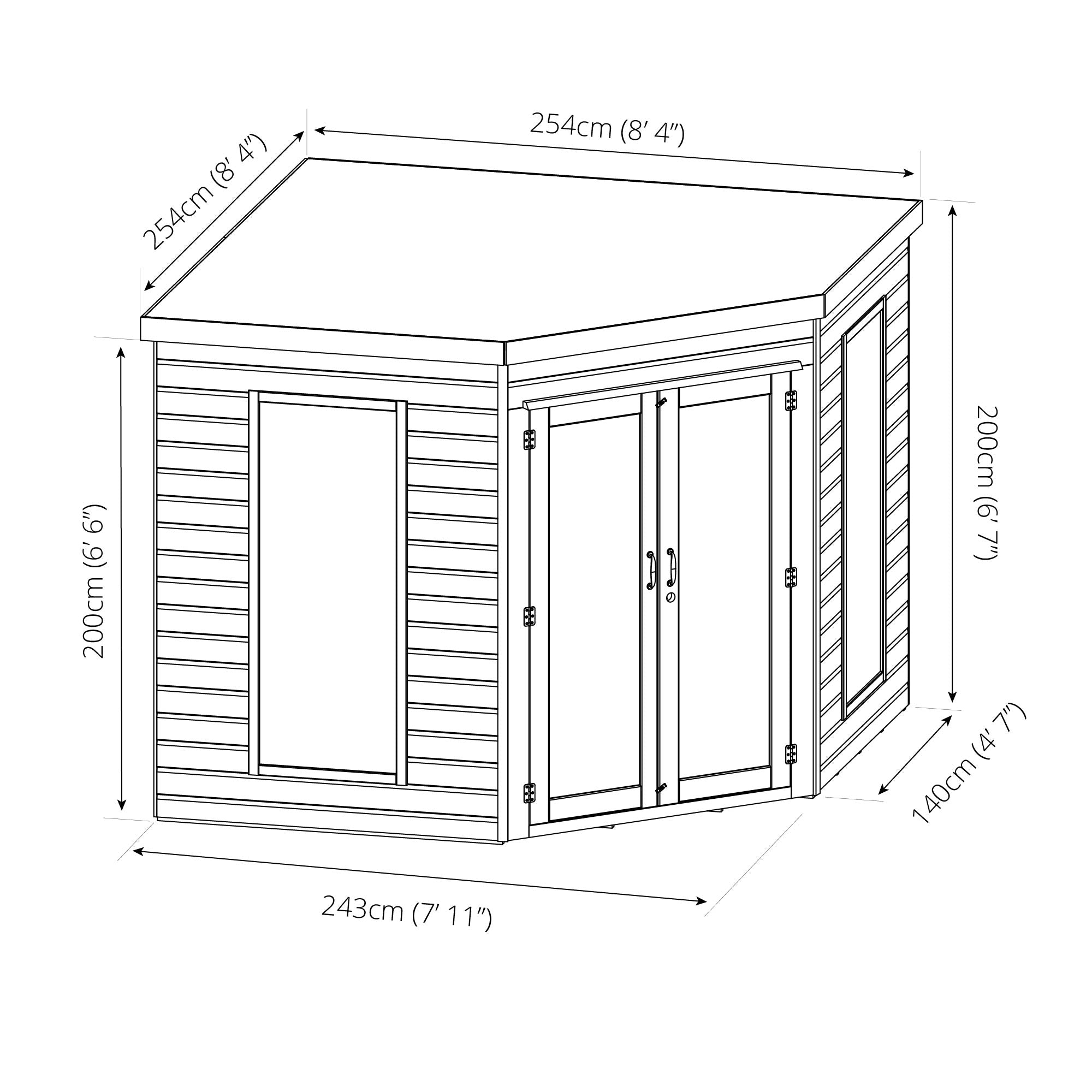 Mercia Premier Corner Summerhouse (8x8) (SI-003-001-0038 - EAN 5029442076553)