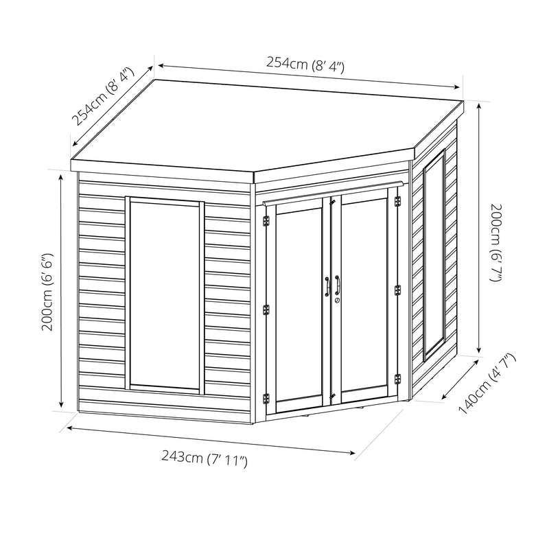 Mercia Premier Corner Summerhouse (8x8) (SI-003-001-0038 - EAN 5029442076553)