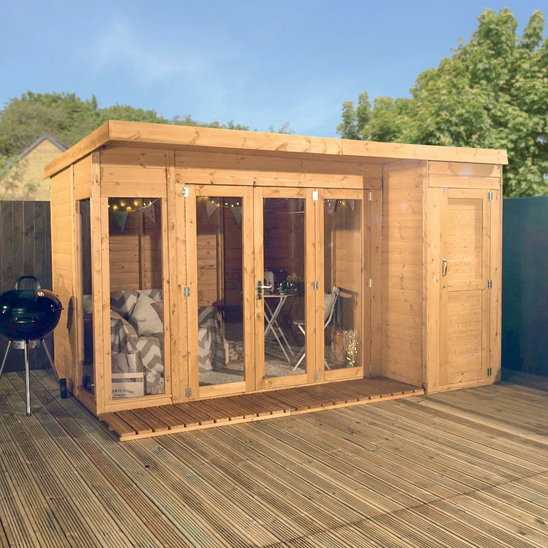 Mercia Contemporary Summerhouse with Side Shed (12x8) (SI-003-001-0039 - EAN 5029442076560)