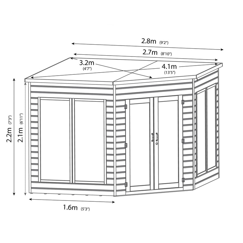Mercia Premier Corner Summerhouse (9x9) (SI-003-001-0051 - EAN 5029442088563)