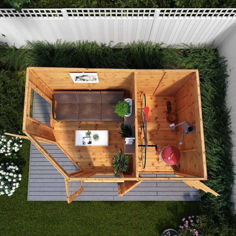 Mercia Premium Corner Summerhouse with Side Shed (11x7) (SI-003-001-0064 - EAN 5029442091006)