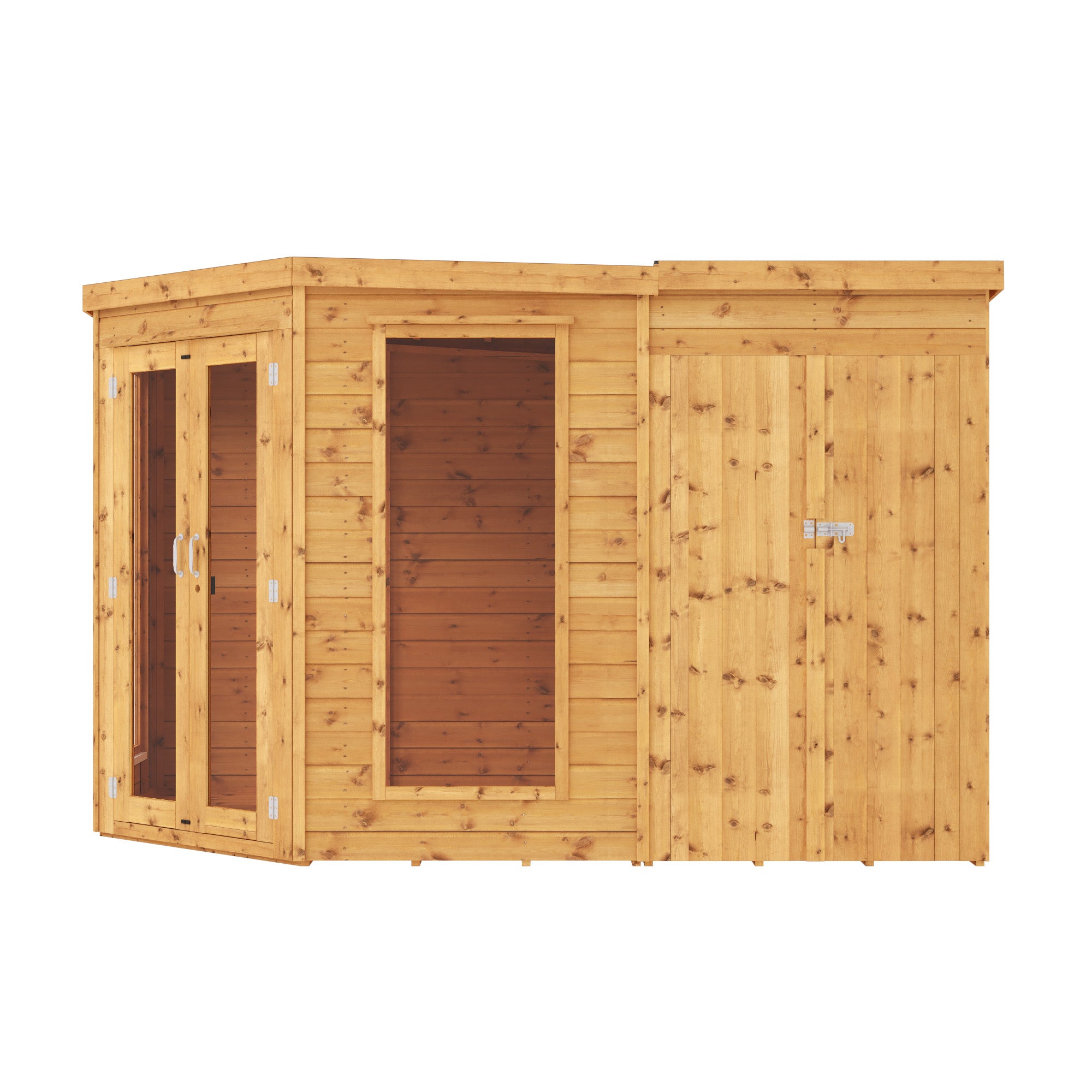 Mercia Premium Corner Summerhouse with Side Shed (11x7) (SI-003-001-0064 - EAN 5029442091006)
