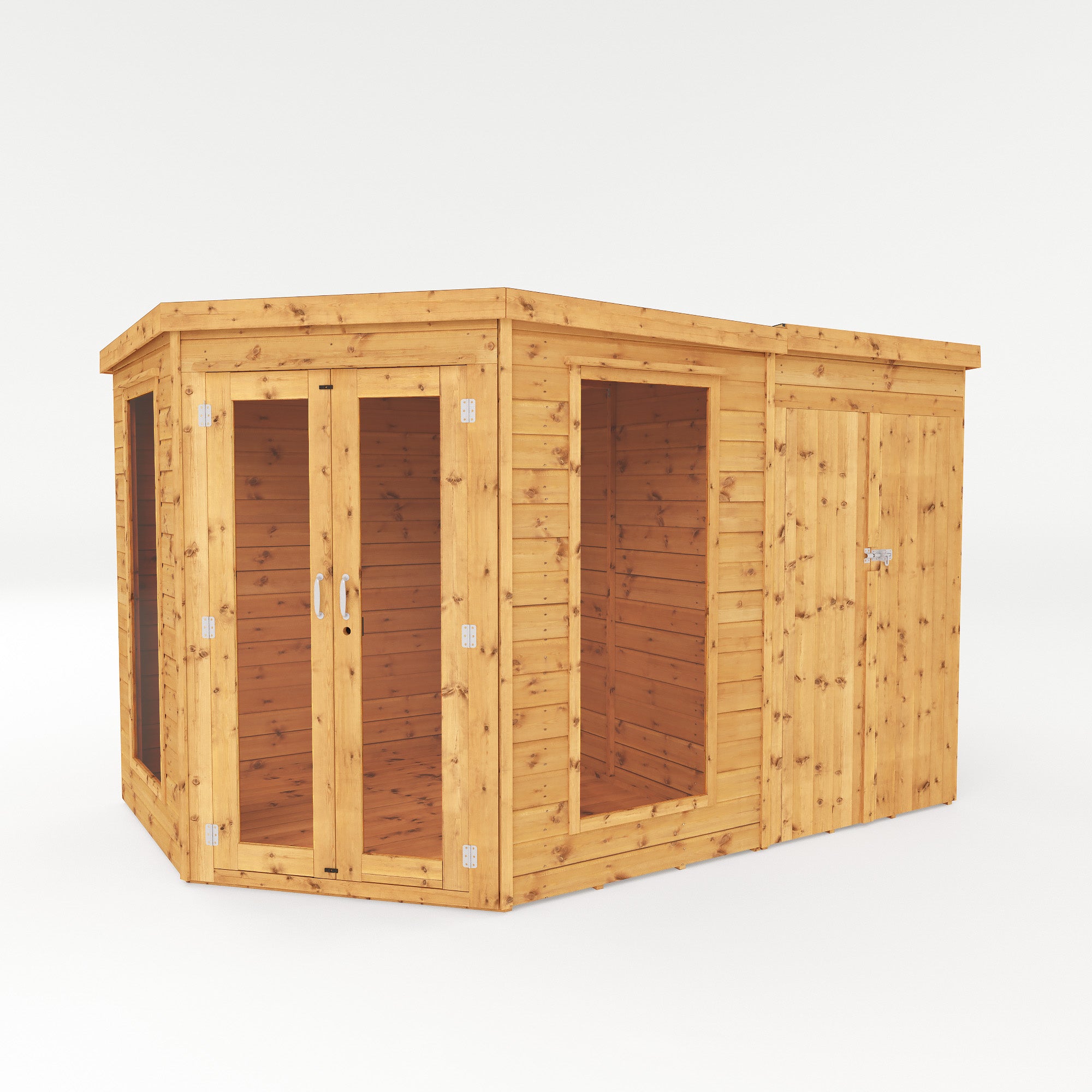 Mercia Premium Corner Summerhouse with Side Shed (11x7) (SI-003-001-0064 - EAN 5029442091006)