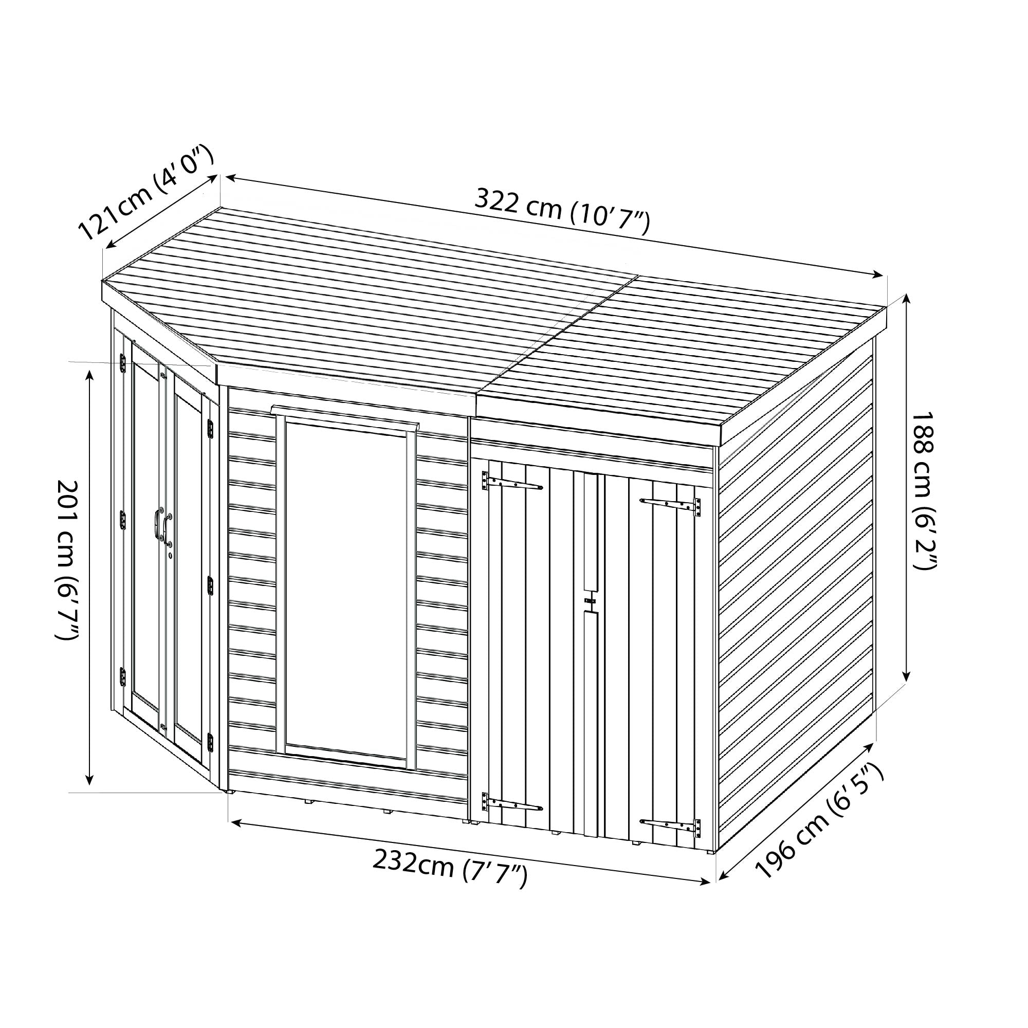 Mercia Premium Corner Summerhouse with Side Shed (11x7) (SI-003-001-0064 - EAN 5029442091006)