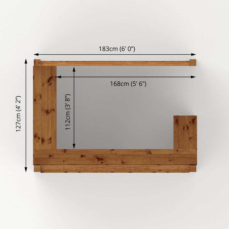 Mercia Pressure Treated Garden Bar (6x4) (SI-003-001-0077 - EAN 5029442002538)