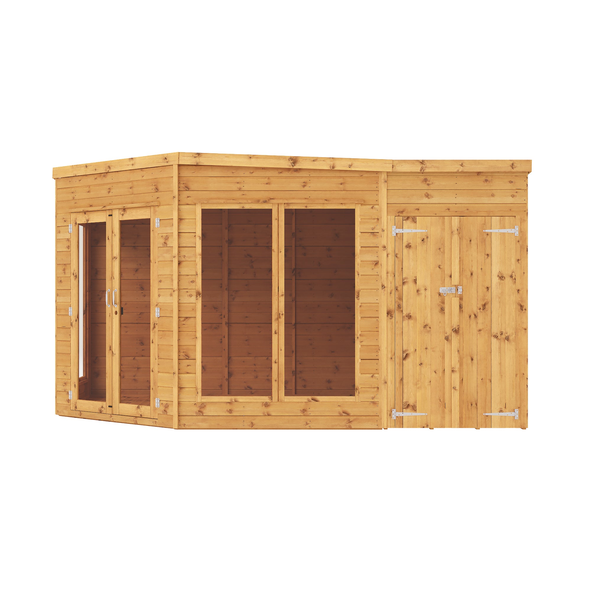 Mercia Premium Corner Summerhouse With Side Shed (9 x 13) (SI-003-001-0079 - EAN 5029442002576)