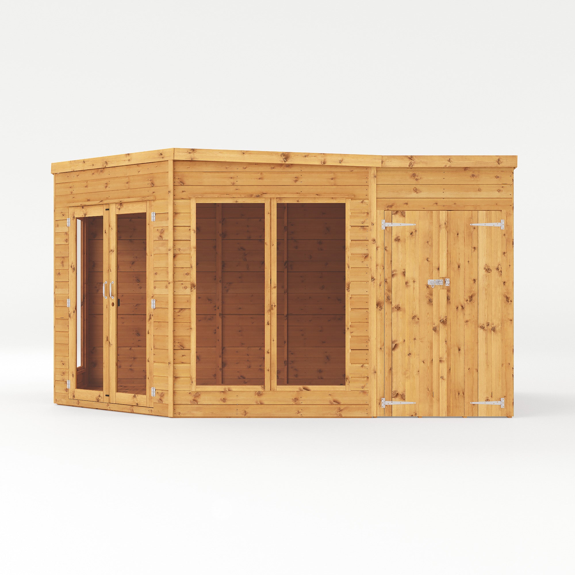 Mercia Premium Corner Summerhouse With Side Shed (9 x 13) (SI-003-001-0079 - EAN 5029442002576)