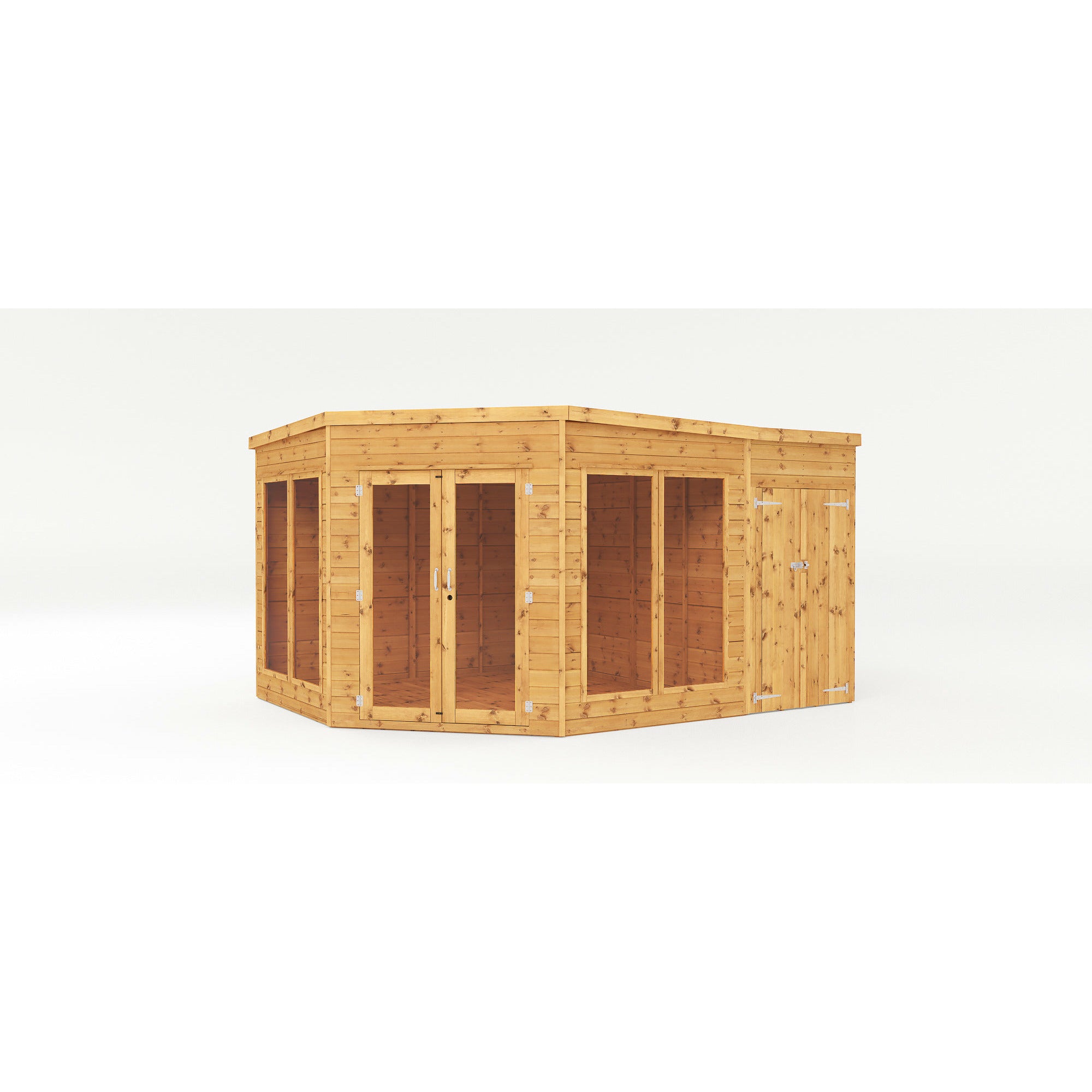 Mercia Premium Corner Summerhouse With Side Shed (9 x 13) (SI-003-001-0079 - EAN 5029442002576)