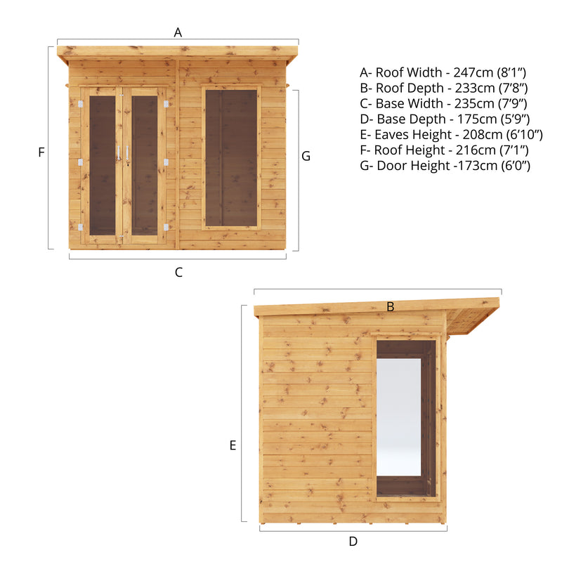 Mercia Maine Summerhouse (8x6) (SI-003-001-0080 - EAN 5029442002545)