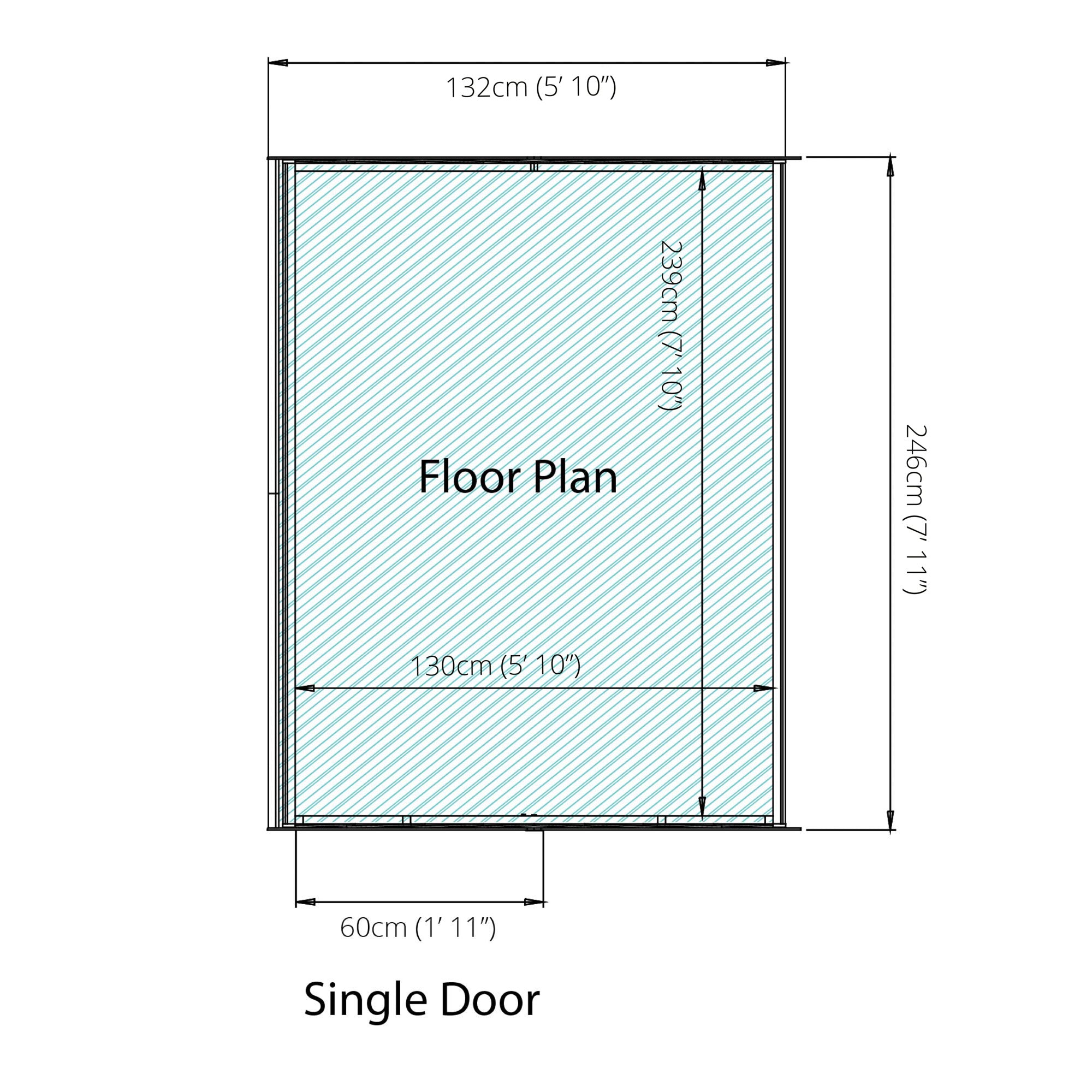 Mercia Lean-to Pent Wooden Greenhouse (8x4) (SI-004-001-0005 - EAN 5029442076096)