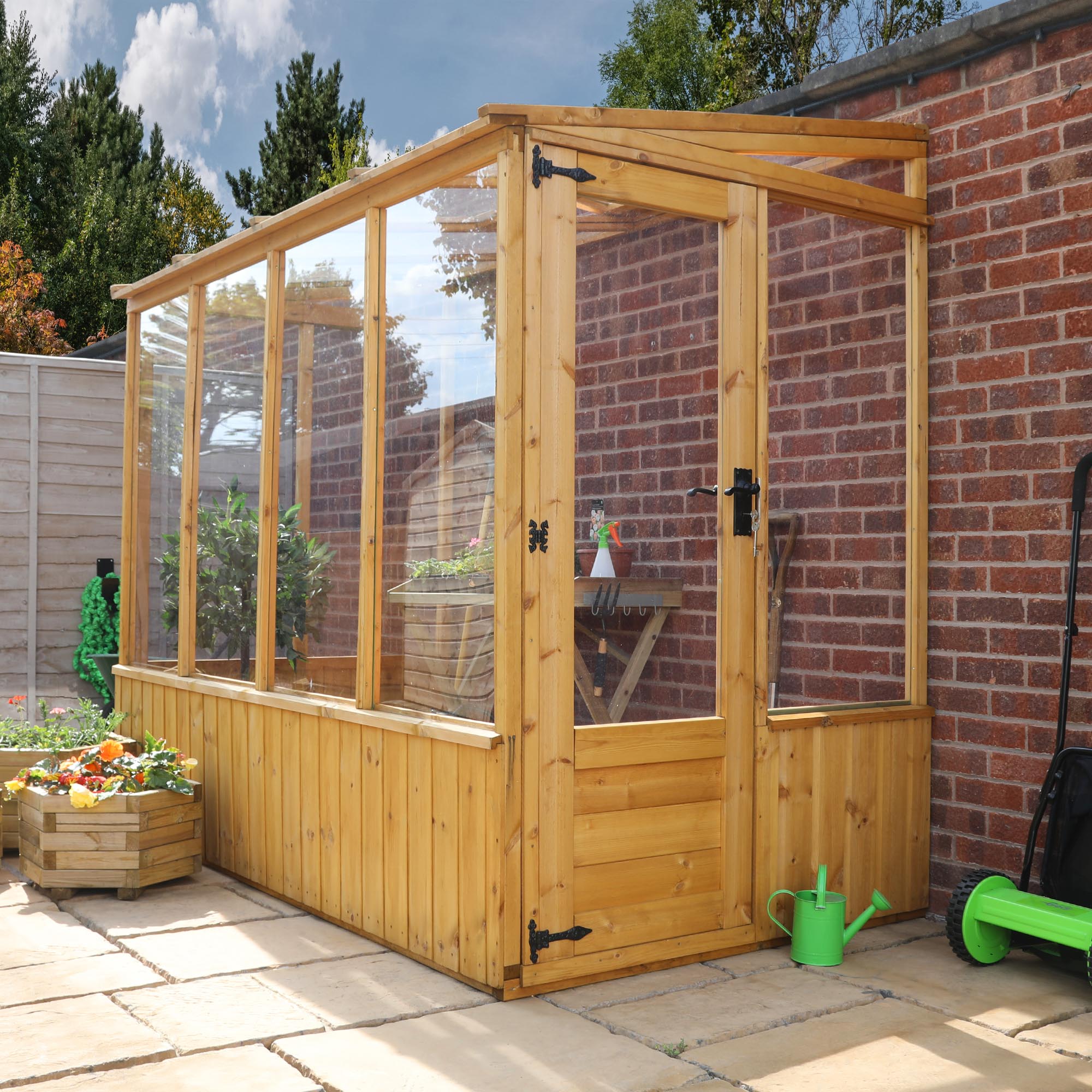 Mercia Lean-to Pent Wooden Greenhouse (8x4) (SI-004-001-0005 - EAN 5029442076096)