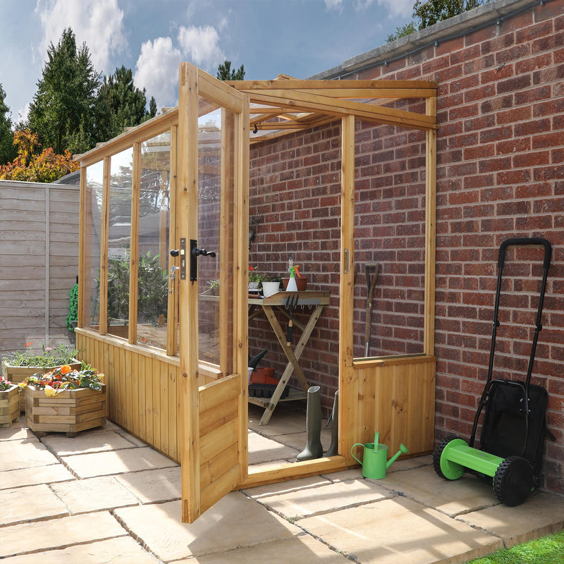 Mercia Lean-to Pent Wooden Greenhouse (8x4) (SI-004-001-0005 - EAN 5029442076096)