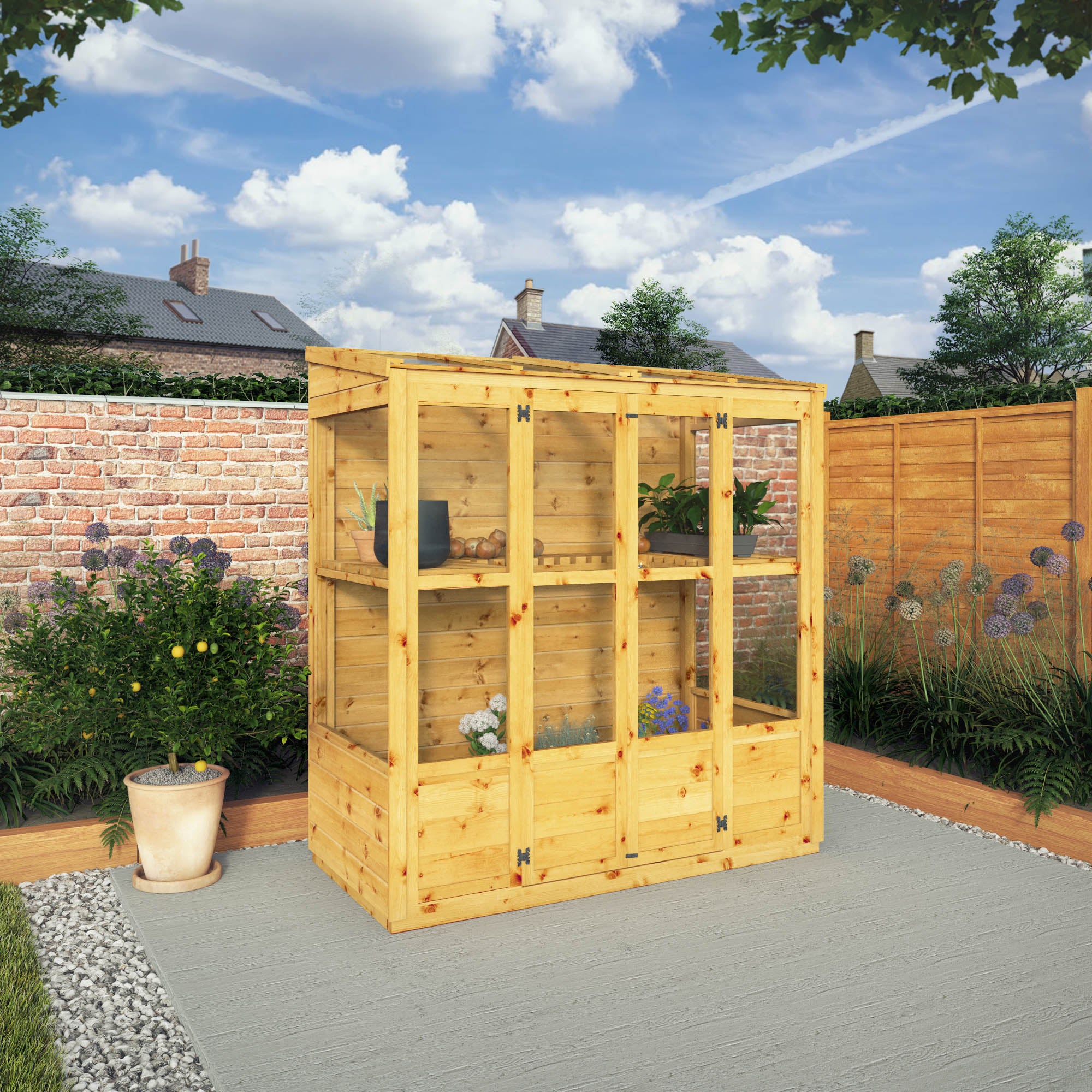 Mercia Traditional Tall Wall Greenhouse (6x3) (SI-004-001-0023 - EAN 5029442091051)