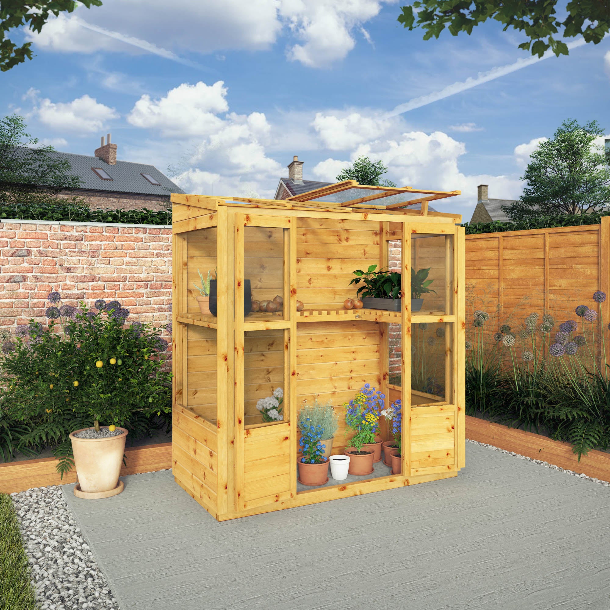 Mercia Traditional Tall Wall Greenhouse (6x3) (SI-004-001-0023 - EAN 5029442091051)