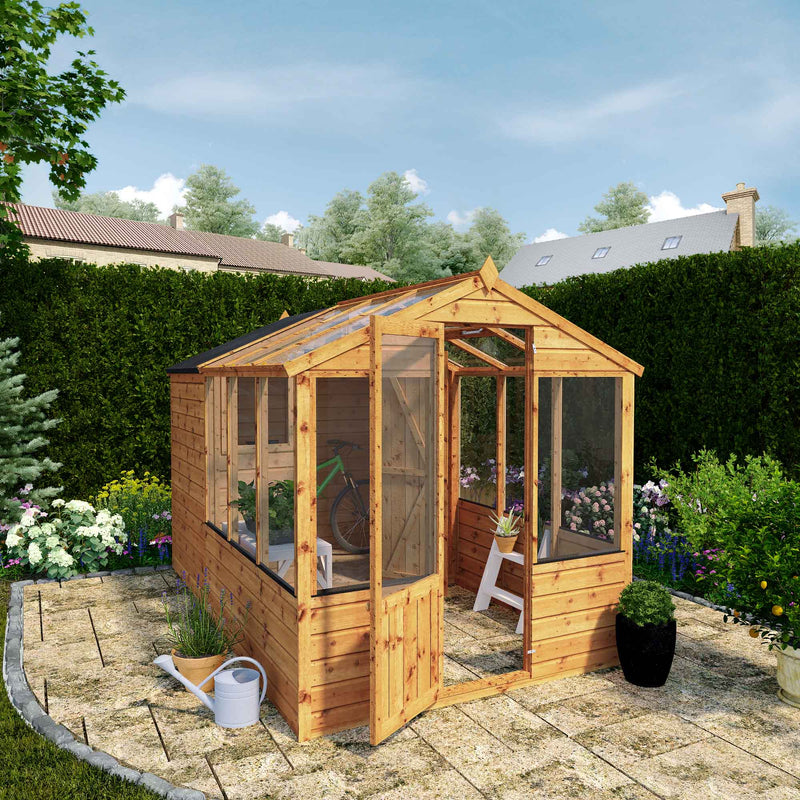 Mercia Traditional Wooden Apex Greenhouse Combi Shed (10x6) (SI-004-001-0025 - EAN 5029442091204)