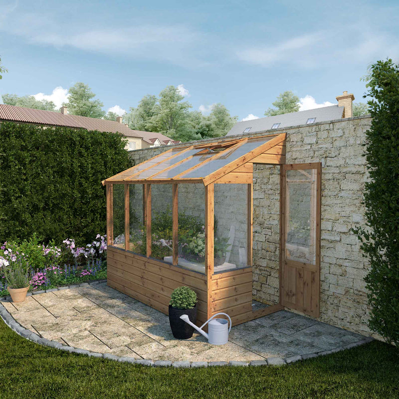 Mercia Traditional Lean-to Wooden Greenhouse (8x4) (SI-004-001-0027 - EAN 5029442091167)