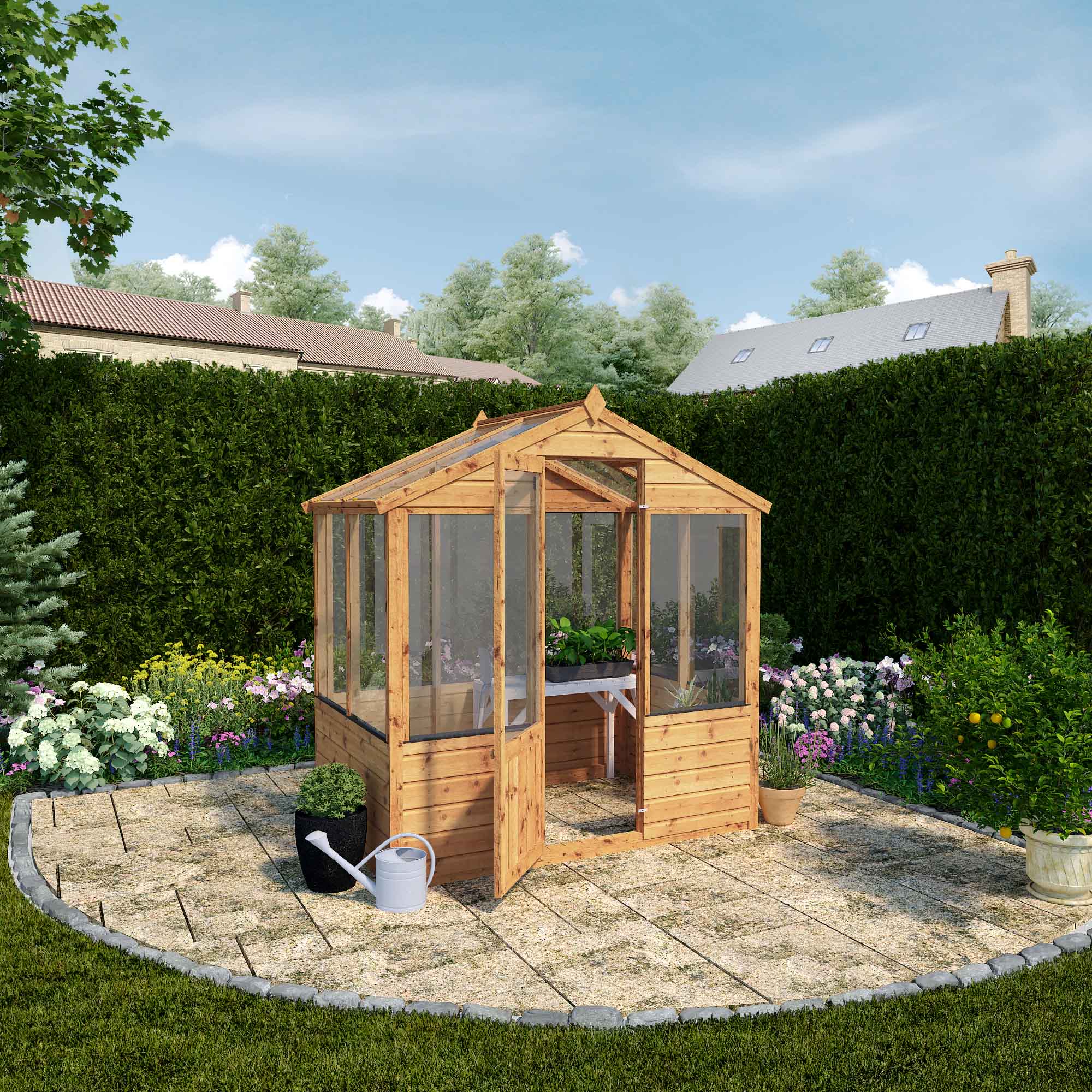 Mercia Traditional Wooden Greenhouse (6x4) (SI-004-003-0001 - EAN 5029442087849)