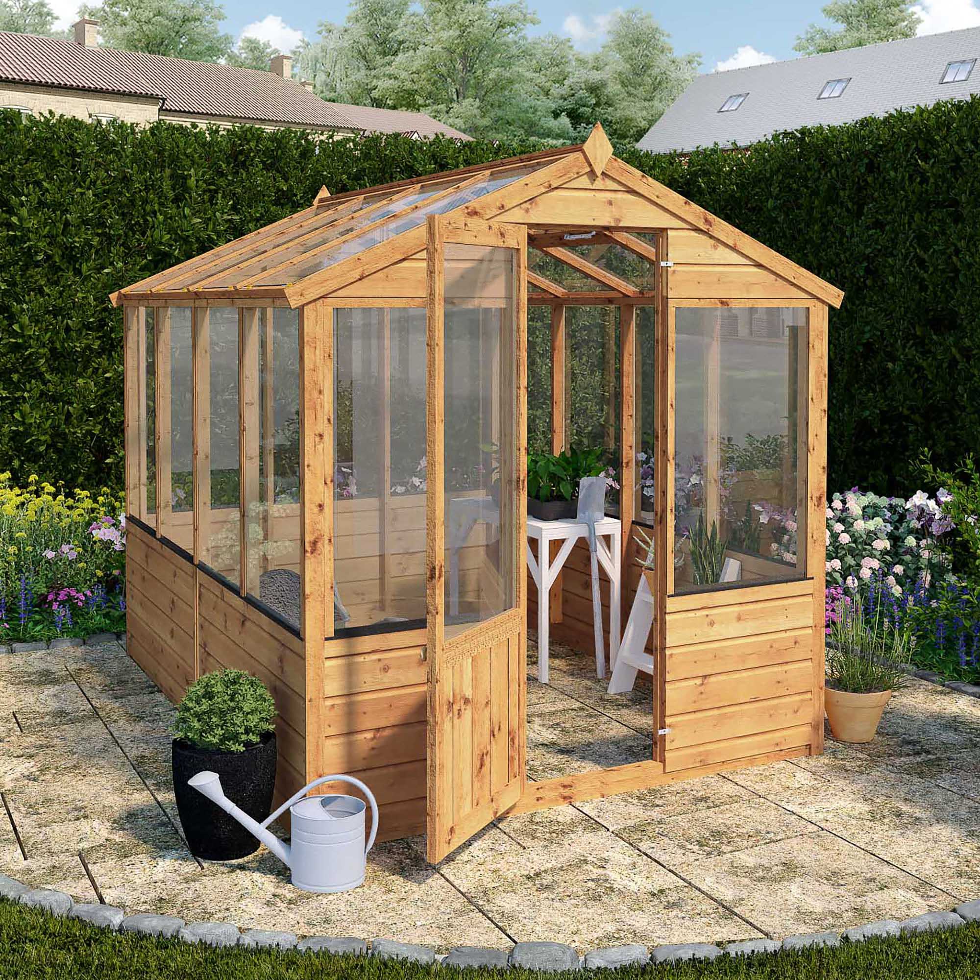 Mercia Evesham Wooden Greenhouse (8x6) (SI-004-003-0003 - EAN 5029442087863)