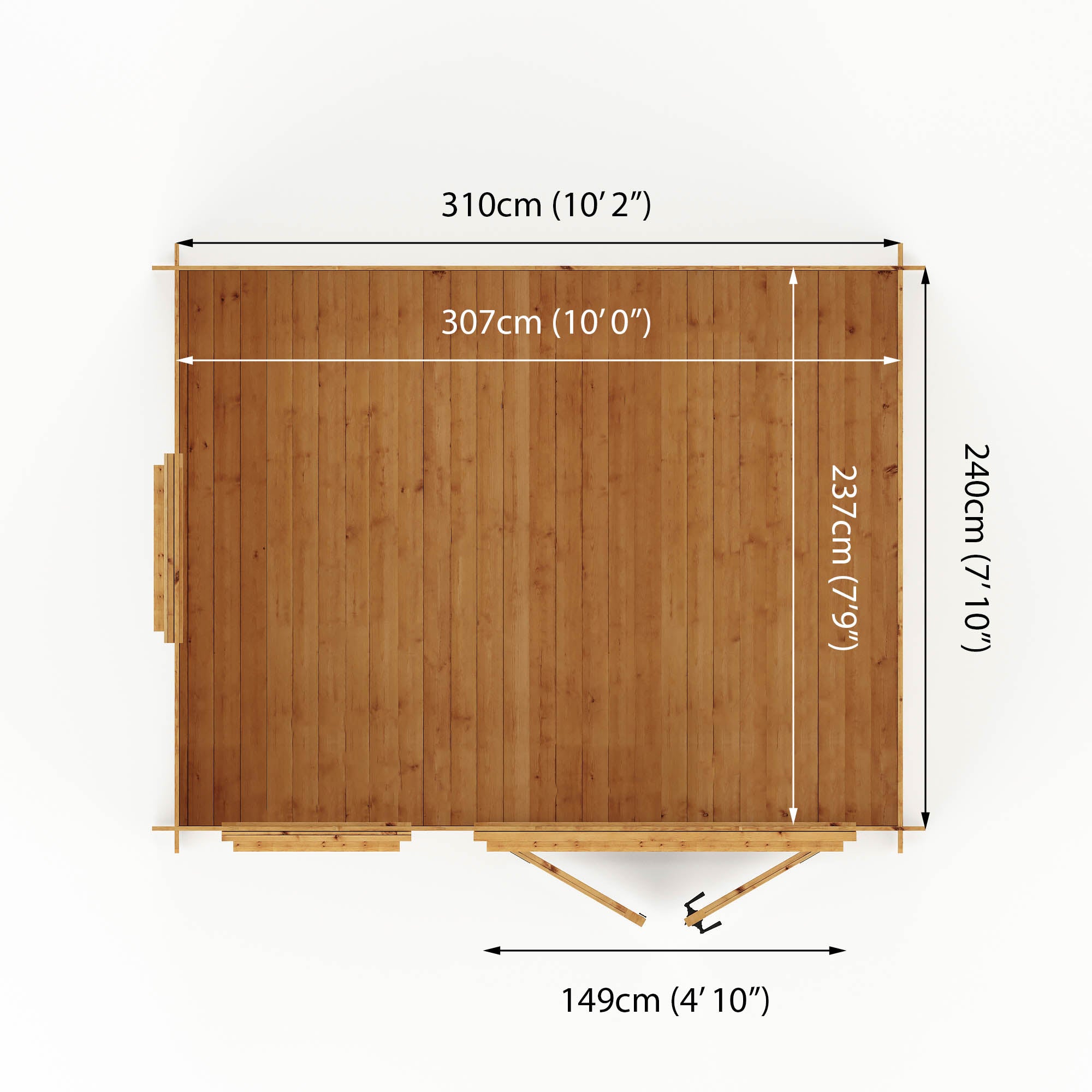 Mercia 19mm Log Cabin (10x8) (3.3m x 2.6m) (SI-006-001-0021 - EAN 5029442078595)