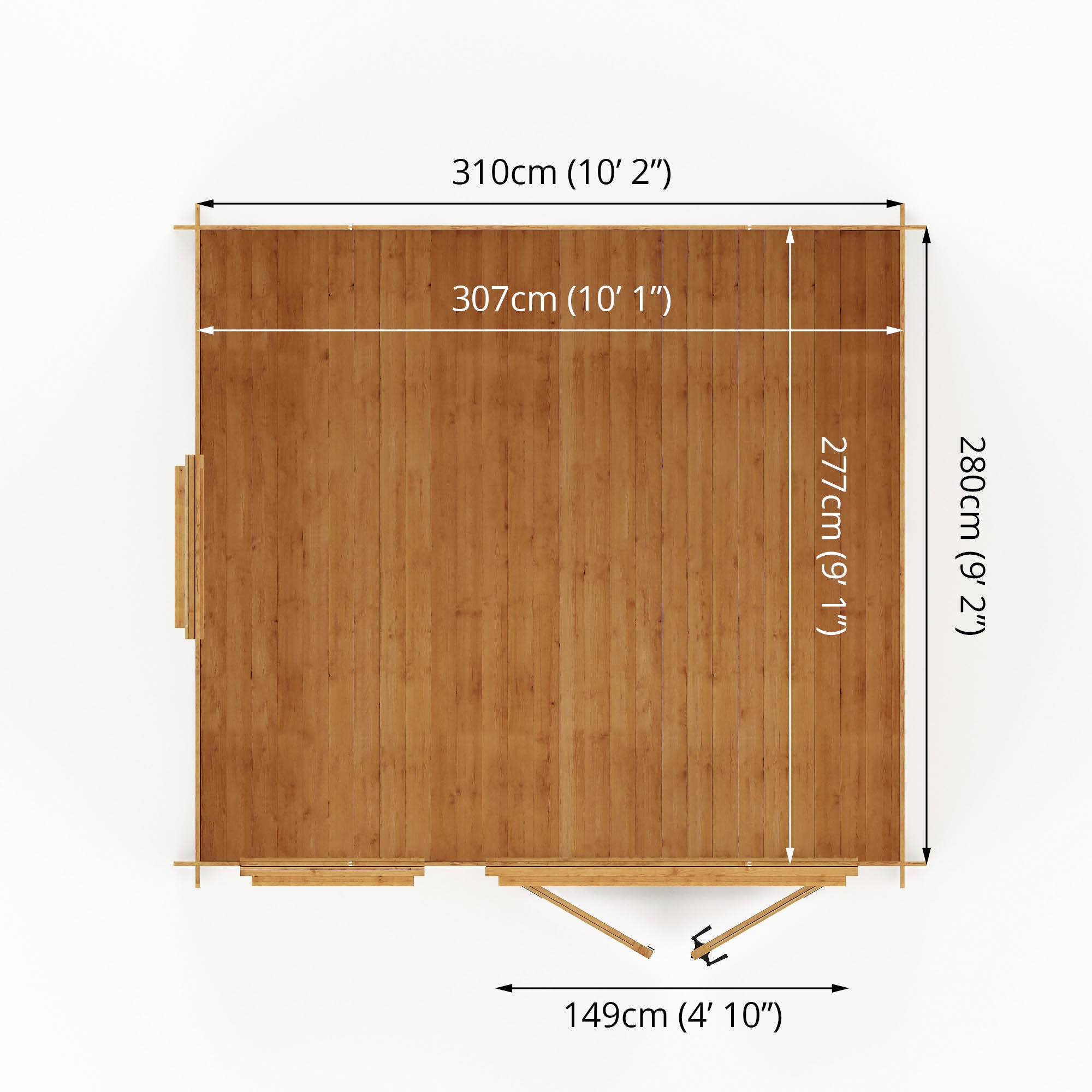 Mercia 19mm Log Cabin (10x9) (3.3m x 3m) (SI-006-001-0022 - EAN 5029442078564)