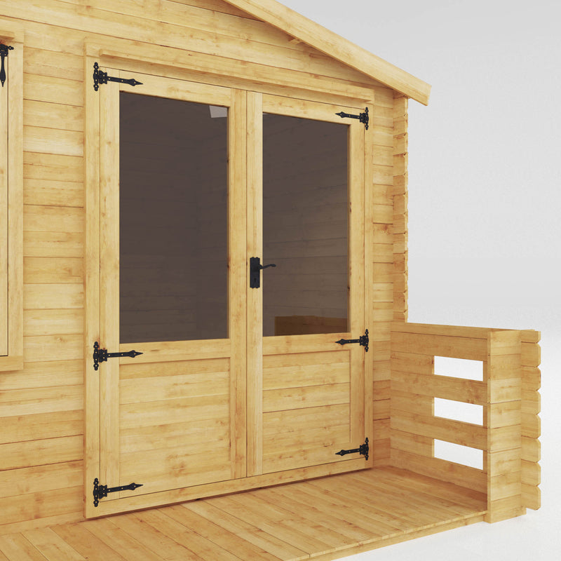 Mercia 19mm Log Cabin with Veranda (11x11) (3.3m x 3.4m) (SI-006-001-0023 - EAN 5029442078571)