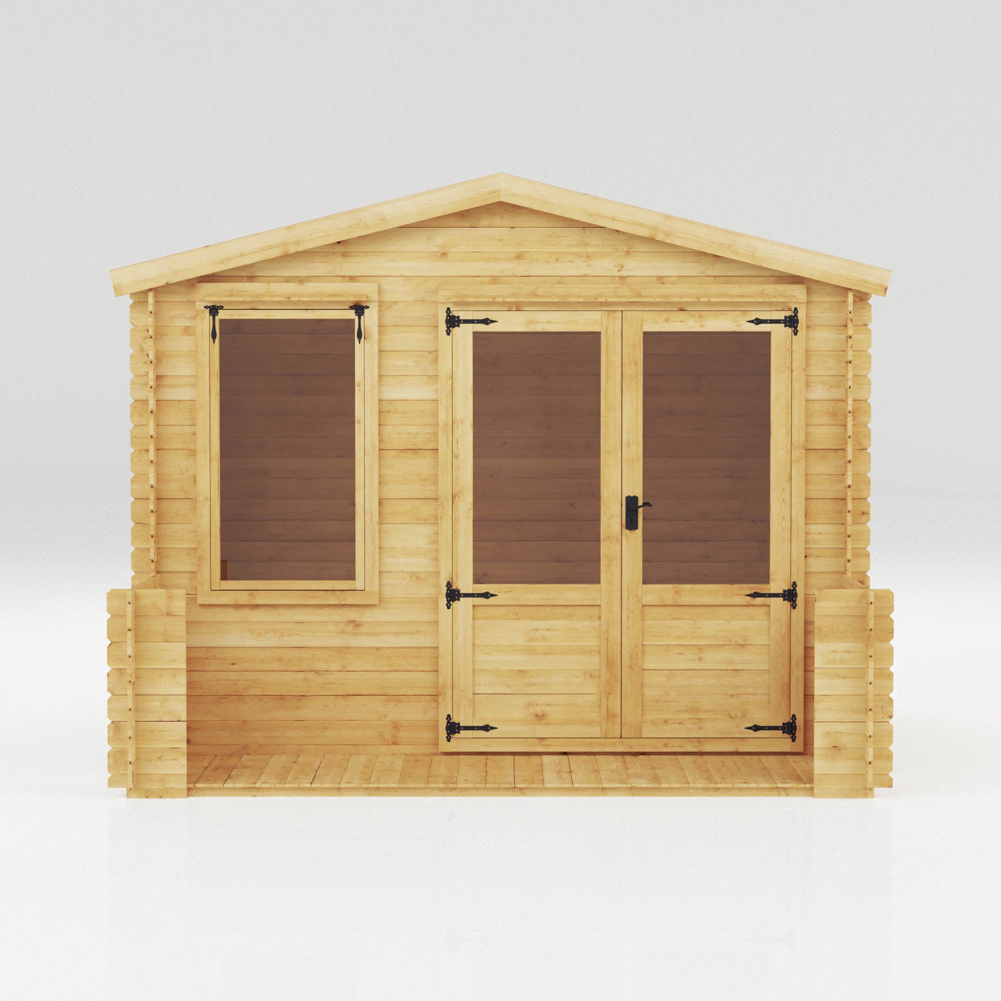 Mercia 19mm Log Cabin with Veranda (11x11) (3.3m x 3.4m) (SI-006-001-0023 - EAN 5029442078571)