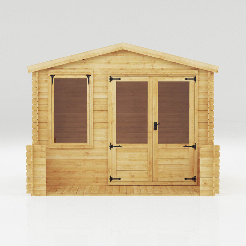 Mercia 19mm Log Cabin with Veranda (11x11) (3.3m x 3.4m) (SI-006-001-0023 - EAN 5029442078571)