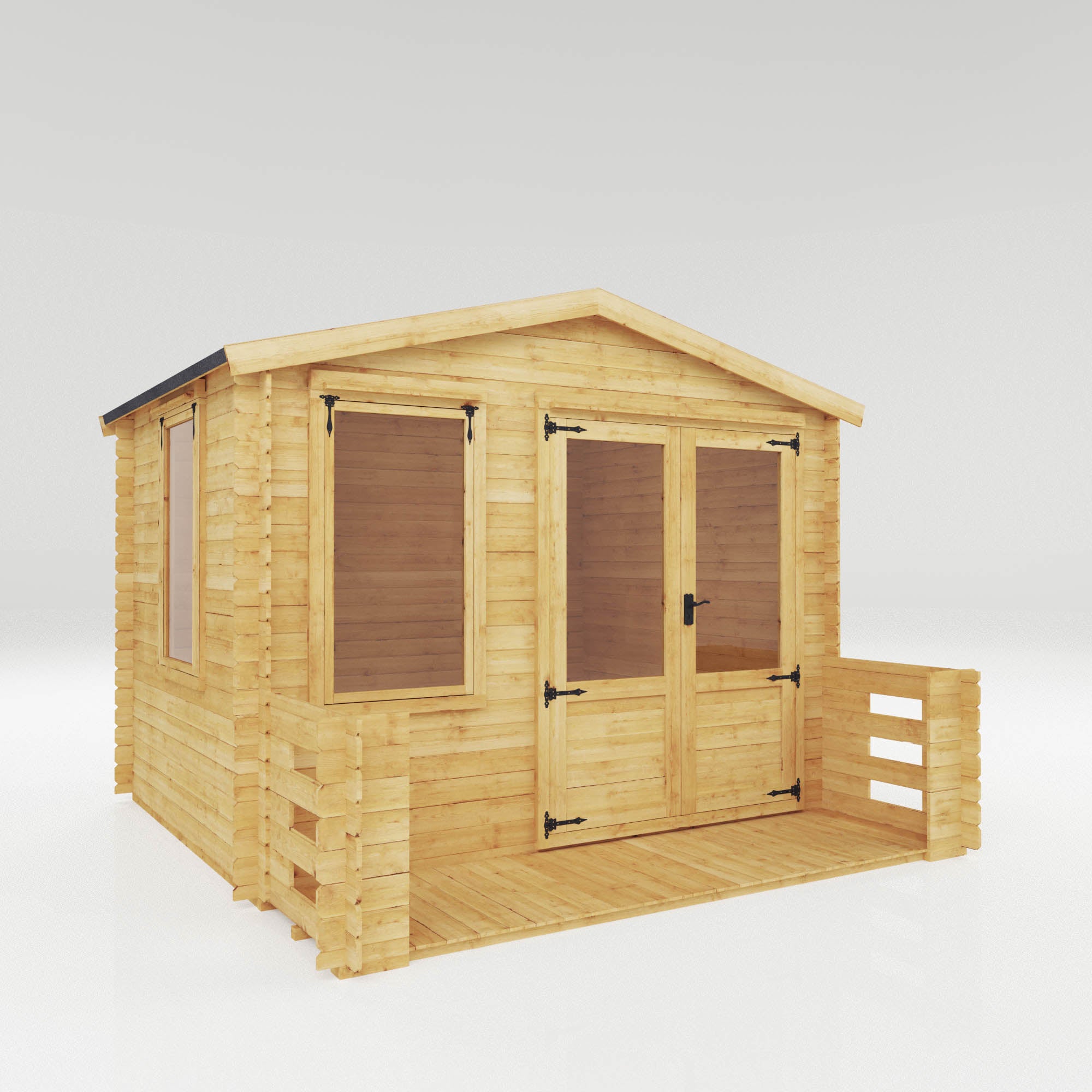 Mercia 19mm Log Cabin with Veranda (11x11) (3.3m x 3.4m) (SI-006-001-0023 - EAN 5029442078571)