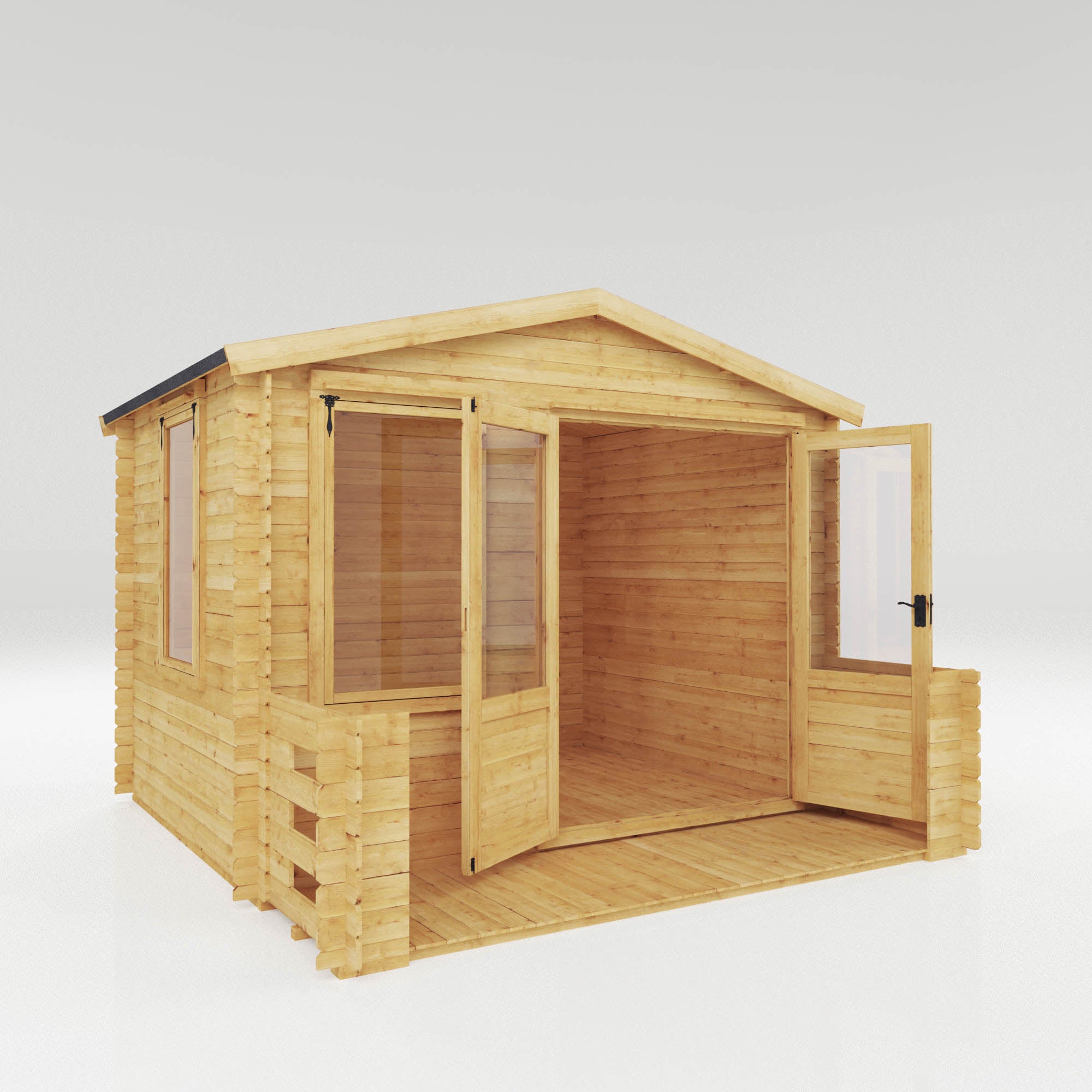 Mercia 19mm Log Cabin with Veranda (11x11) (3.3m x 3.4m) (SI-006-001-0023 - EAN 5029442078571)