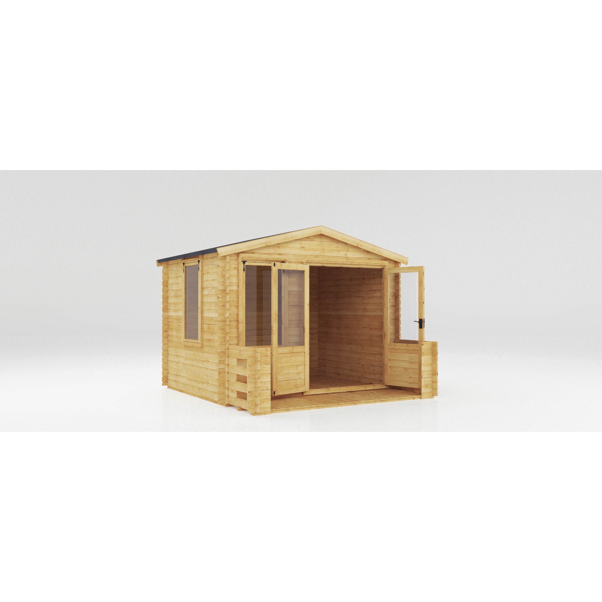 Mercia 19mm Log Cabin with Veranda (11x11) (3.3m x 3.4m) (SI-006-001-0023 - EAN 5029442078571)