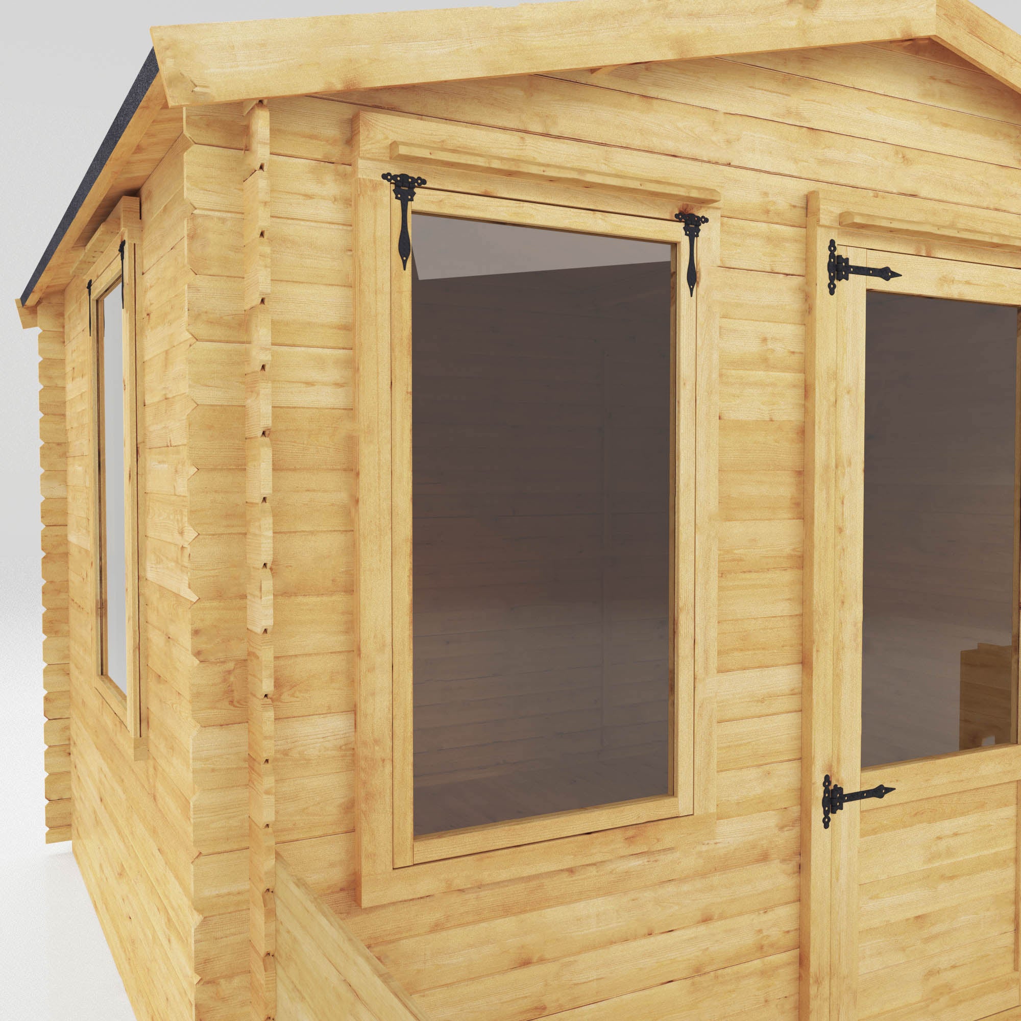 Mercia 19mm Log Cabin with Veranda (11x12) (3.3m x 3.7m) (SI-006-001-0024 - EAN 5029442078687)