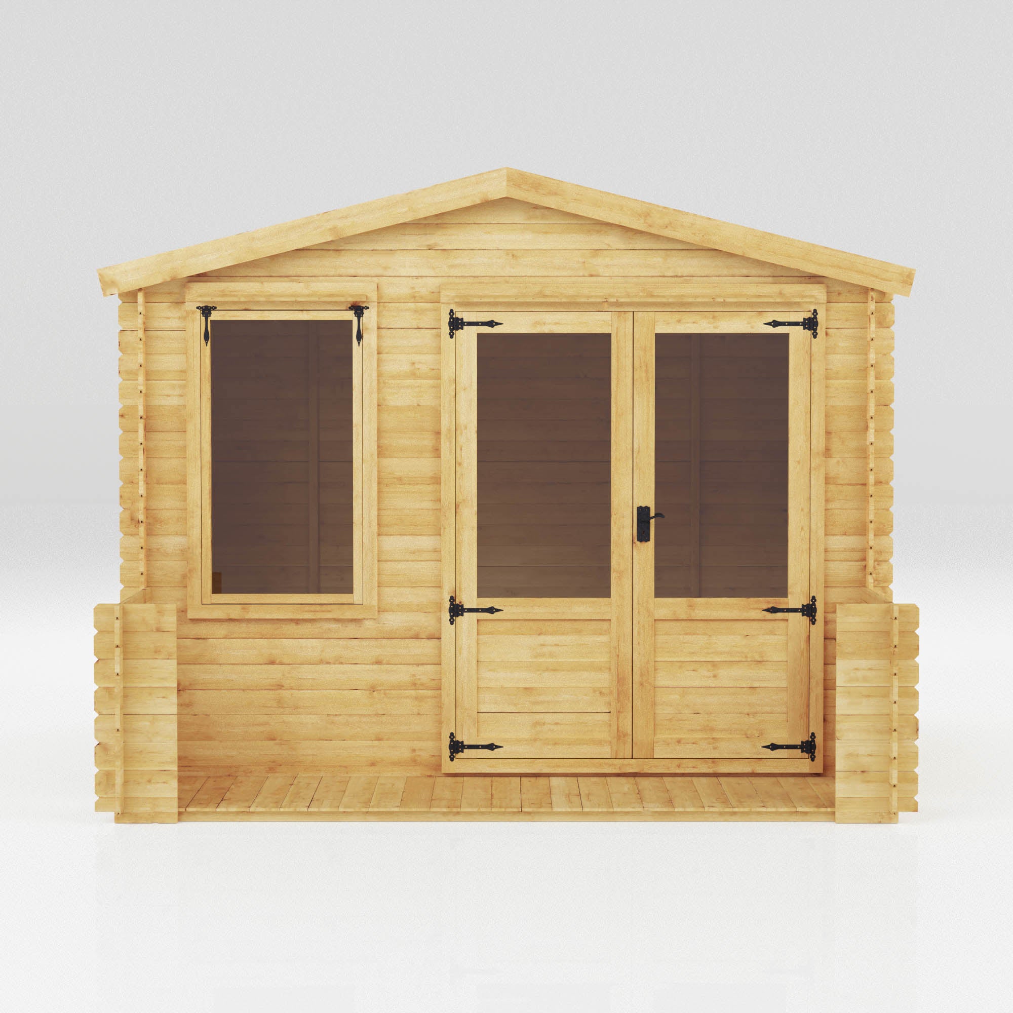 Mercia 19mm Log Cabin with Veranda (11x12) (3.3m x 3.7m) (SI-006-001-0024 - EAN 5029442078687)