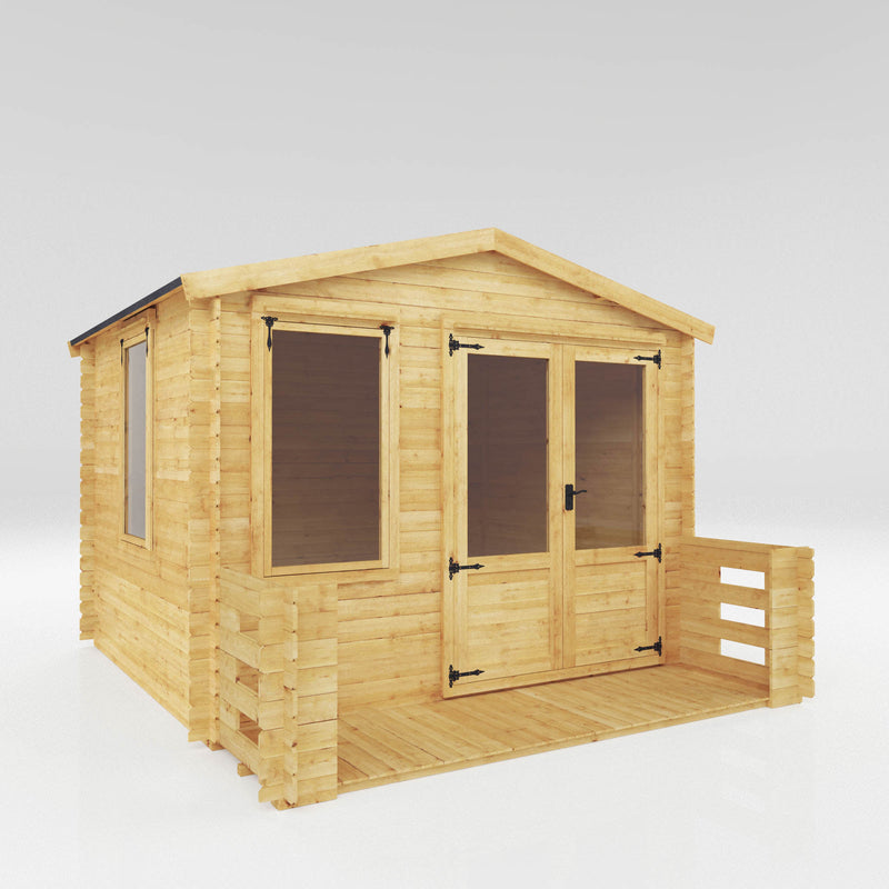 Mercia 19mm Log Cabin with Veranda (11x12) (3.3m x 3.7m) (SI-006-001-0024 - EAN 5029442078687)