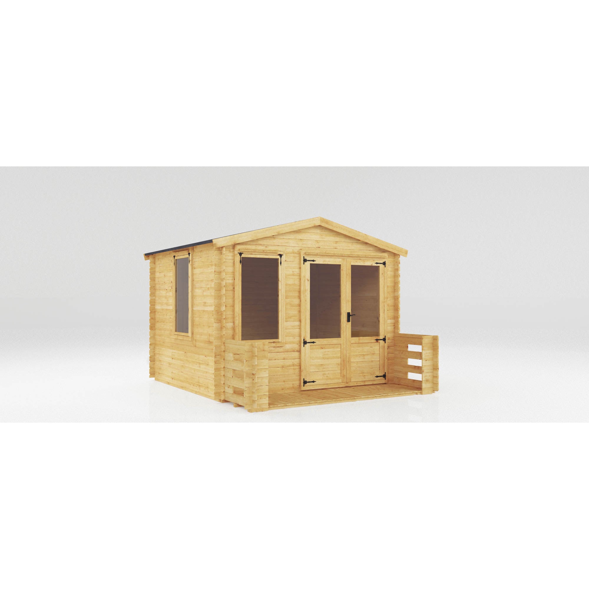 Mercia 19mm Log Cabin with Veranda (11x12) (3.3m x 3.7m) (SI-006-001-0024 - EAN 5029442078687)