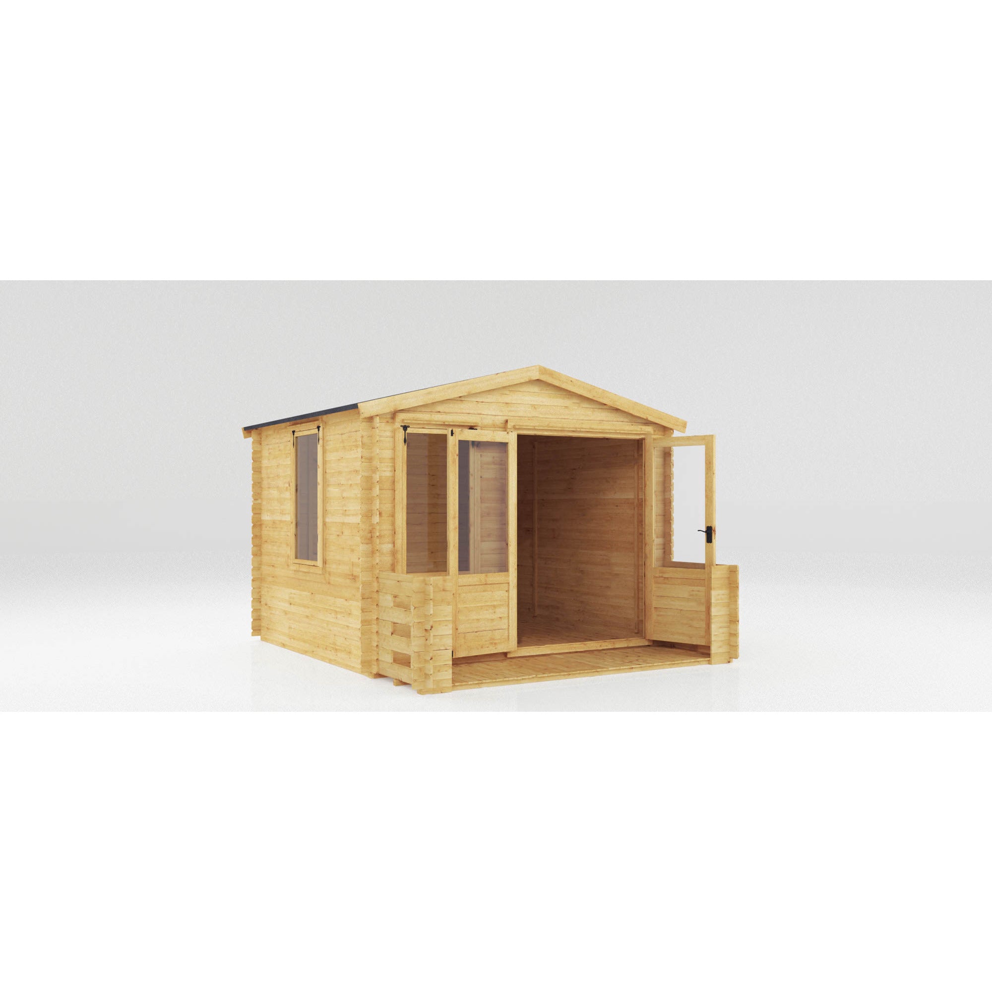 Mercia 19mm Log Cabin with Veranda (11x12) (3.3m x 3.7m) (SI-006-001-0024 - EAN 5029442078687)