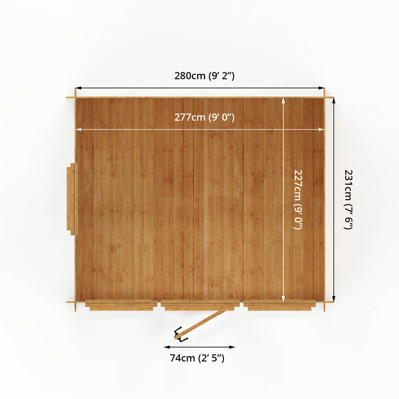 Mercia 19mm Log Cabin (10x8) (3m x 2.5m) (SI-006-001-0026 - EAN 5029442088426)