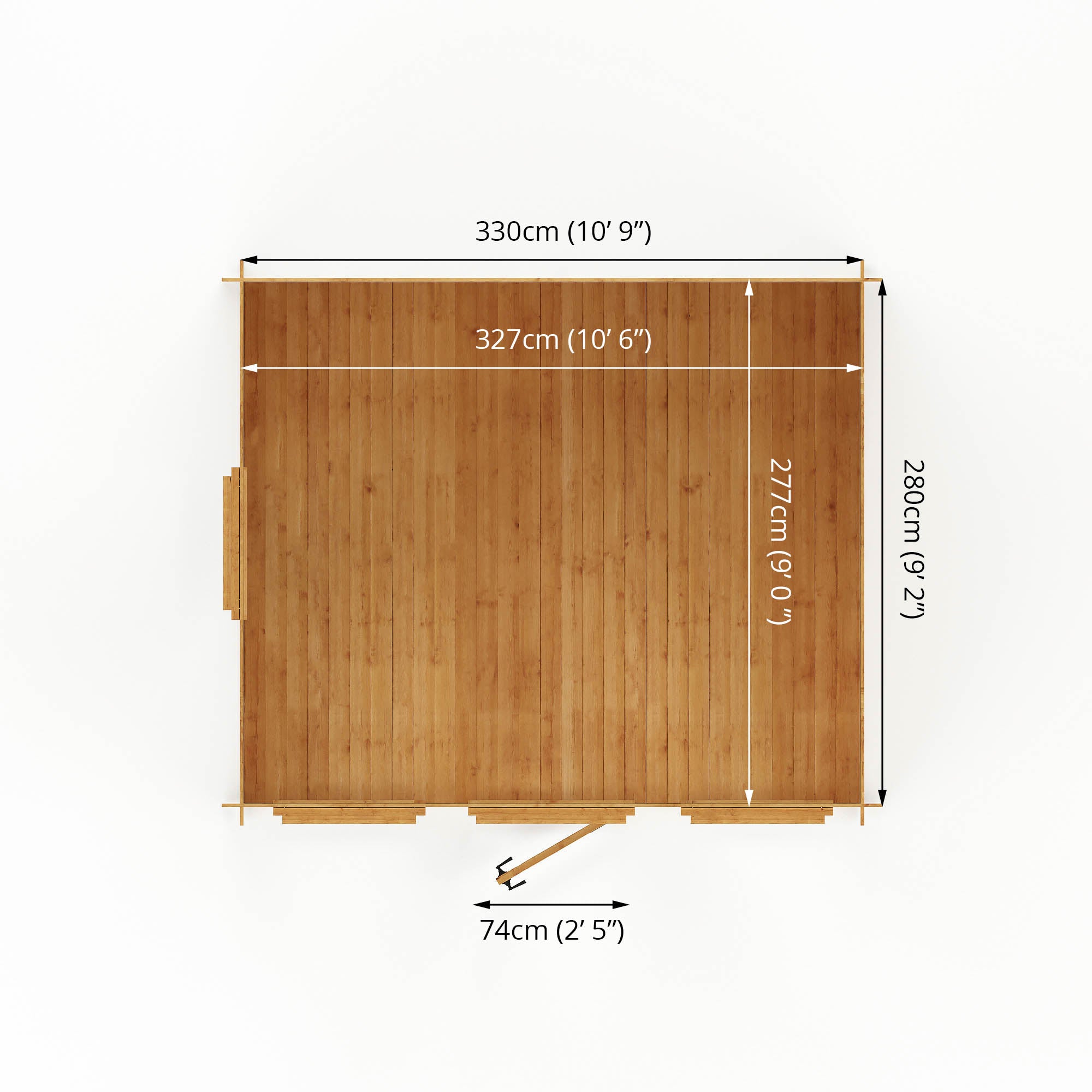 Mercia 19mm Log Cabin (11x10) (3.5m x 3m) (SI-006-001-0028 - EAN 5029442088440)