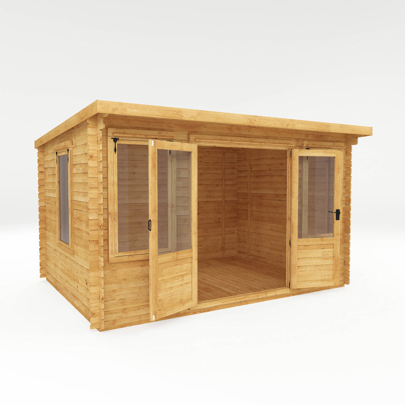 Mercia 19mm Pent Log Cabin (13x10) (4m x 3m) (SI-006-001-0030 - EAN 5029442002453)