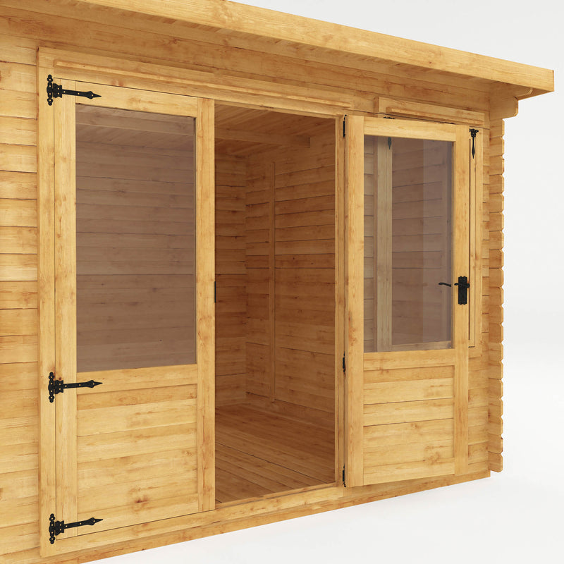 Mercia 19mm Pent Log Cabin (13x10) (4m x 3m) (SI-006-001-0030 - EAN 5029442002453)