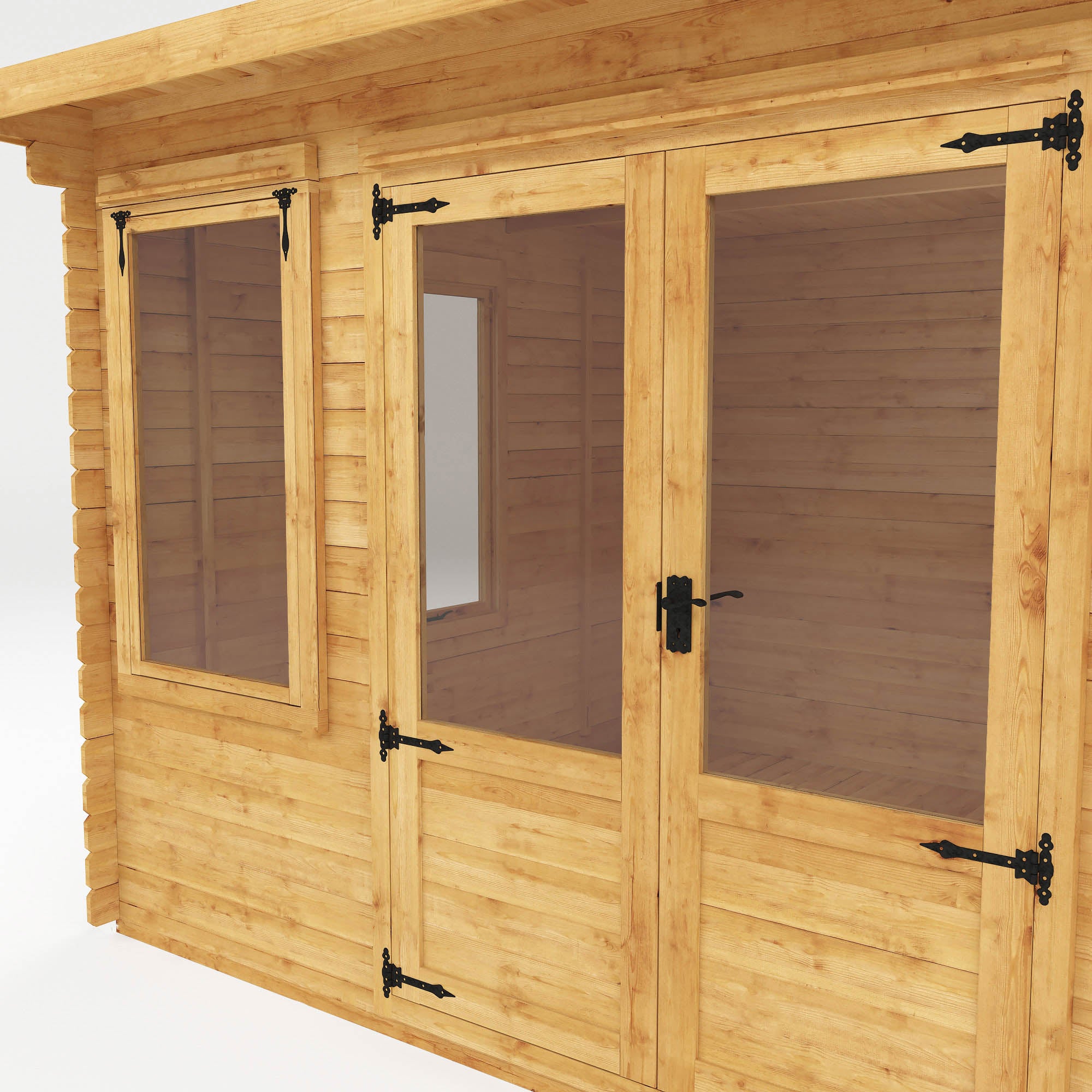 Mercia 19mm Pent Log Cabin (13x10) (4m x 3m) (SI-006-001-0030 - EAN 5029442002453)