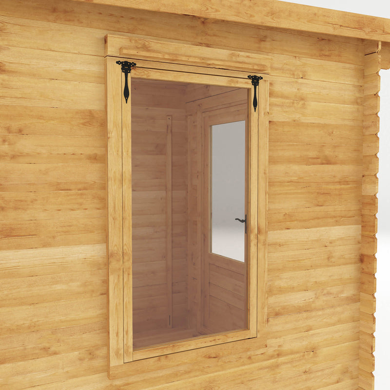 Mercia 19mm Pent Log Cabin (8x8) (2.4m x 2.4m) (SI-006-001-0031 - EAN 5029442002439)