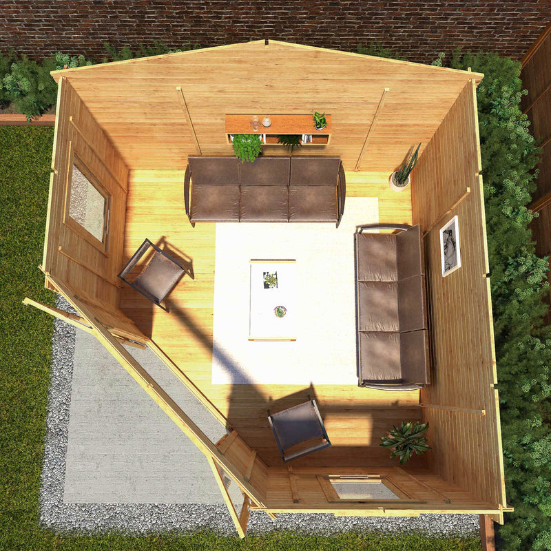 Mercia 28mm Corner Cabin (13x13) (4m x 4m) (SI-006-002-0057 - EAN 5029442002705)