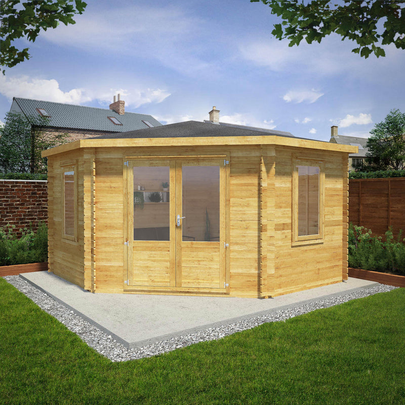 Mercia 28mm Corner Cabin (13x13) (4m x 4m) (SI-006-002-0057 - EAN 5029442002705)