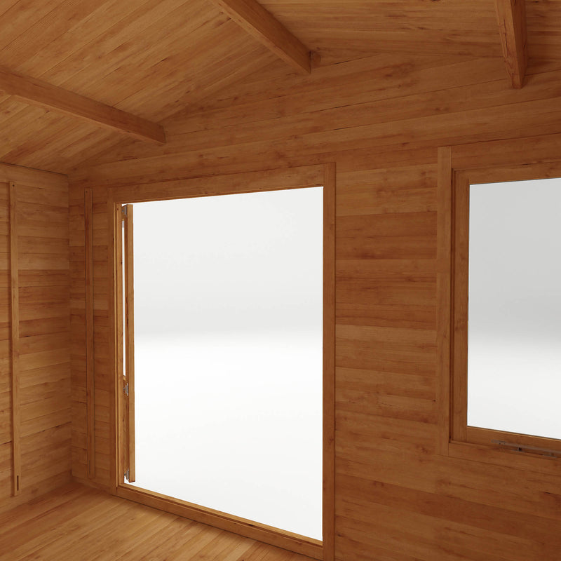 Mercia Retreat 34mm Log Cabin With Double Glazing (13x10) (4m x 3m) (SI-006-003-0073 - EAN 5029442002613)