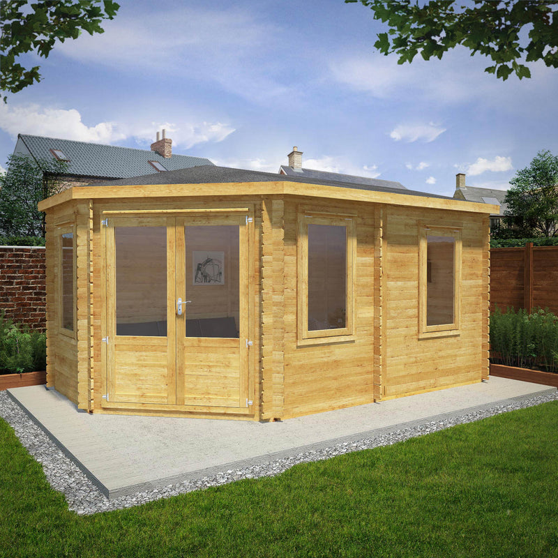 Mercia 34mm Corner Lodge Grande with Double Glazing (16x10) (5m x 3m) (SI-006-003-0083 - EAN 5029442005607)