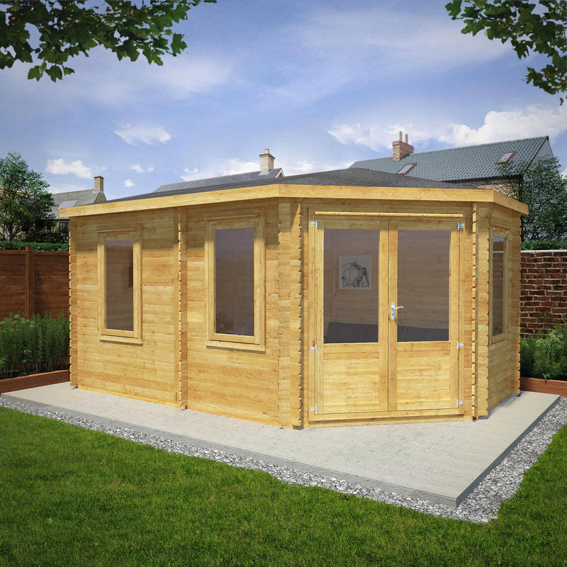 Mercia 34mm Corner Lodge Grande with Double Glazing (16x10) (5m x 3m) (SI-006-003-0083 - EAN 5029442005607)