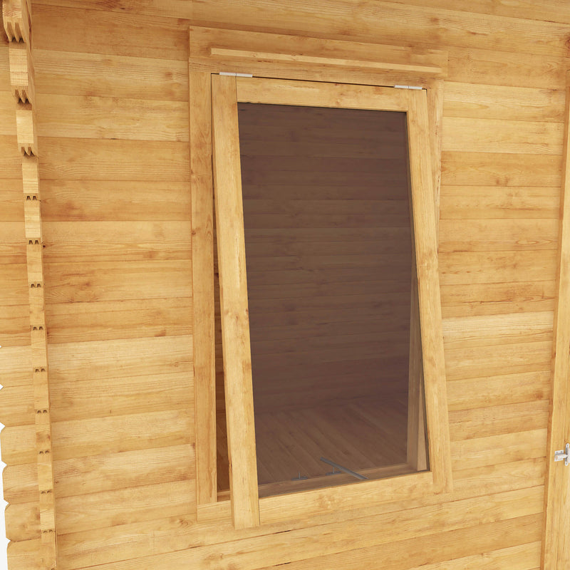 Mercia Retreat 44mm Log Cabin Double With Double Glazing (13x10) (4m x 3m) (SI-006-004-0073 - EAN 5029442002620)