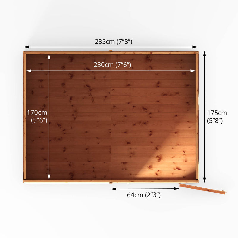 Mercia Shiplap Pent Shed (8x6) (SI-001-004-0125 - EAN 5029442006642)