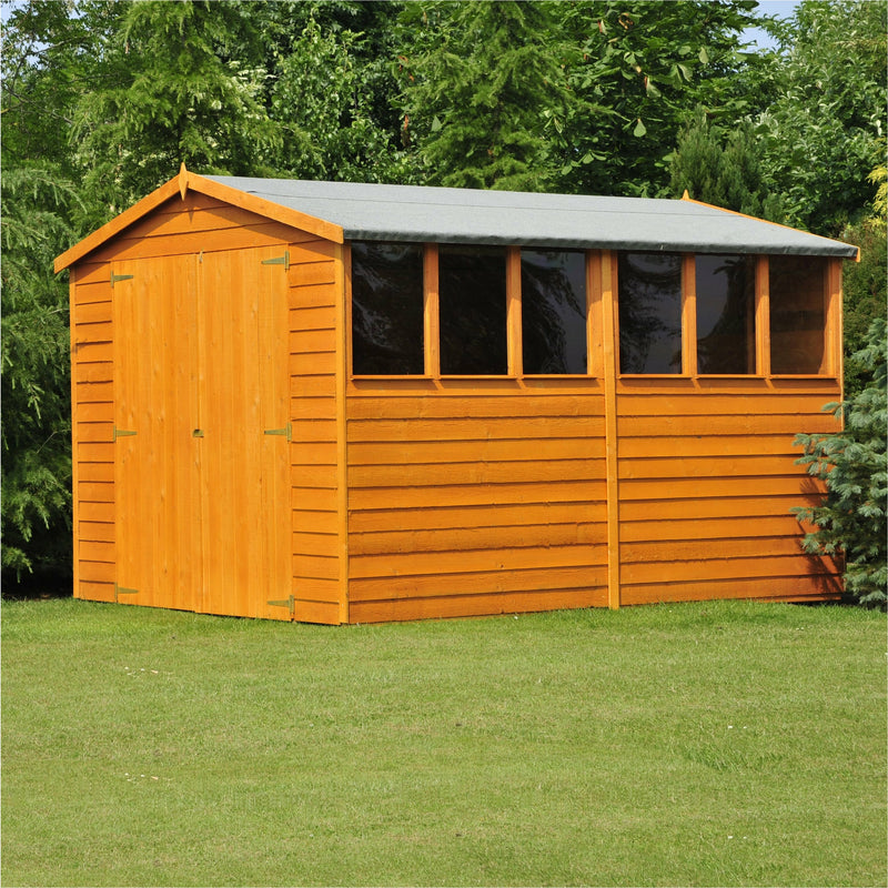 Shire Dip Treated Overlap Shed Double Door (10x6) OVED1006DOL-1AA 5060437981643 - Outside Store
