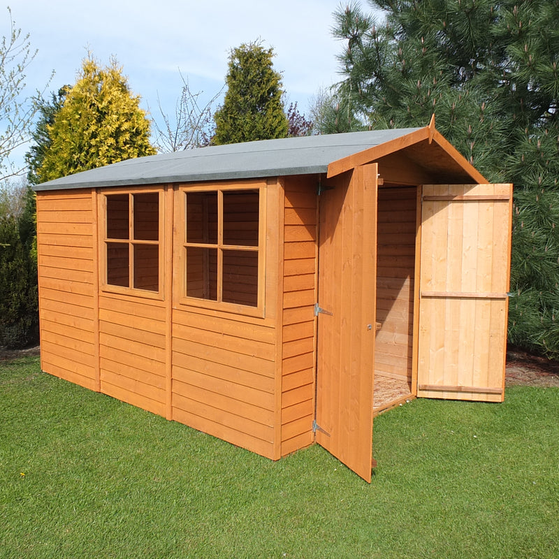 Shire Dip Treated Overlap Shed Double Door (10x7) OVED1007DOL-1AA 5060437981650 - Outside Store